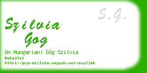 szilvia gog business card