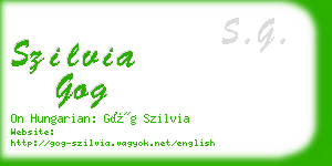 szilvia gog business card